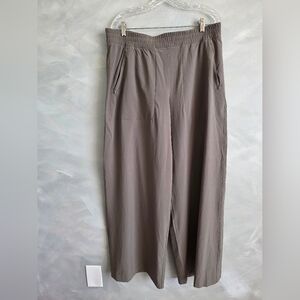Lululemon Athletica Taupe Full Wide Leg Pant Trouser Sz 14